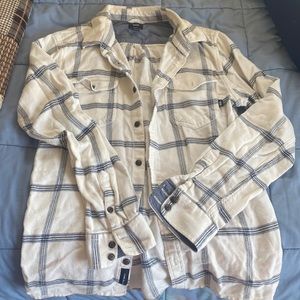 VANS flannel blue & white